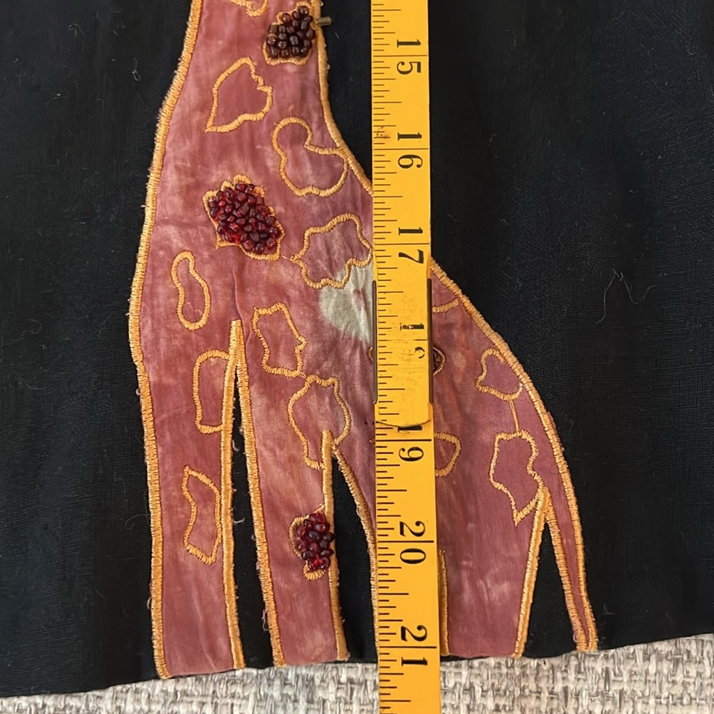Vintage Raviya Linen African Giraffe Jacket - Picture 11 of 14